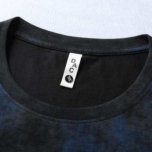 【棉质】【DX】大依优型大码扎染短袖T恤圆领体恤休闲半袖衫夏季胖子宽松上衣男士 商品图4