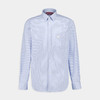 GUCCI 古驰 男士徽标刺绣棉质条纹长袖衬衫 浅蓝色 814552 Z7AHG 4061 商品缩略图0