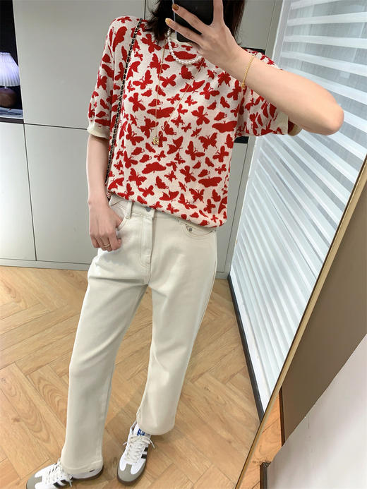 MAX家蝴蝶莱赛尔显瘦短袖衫 商品图5