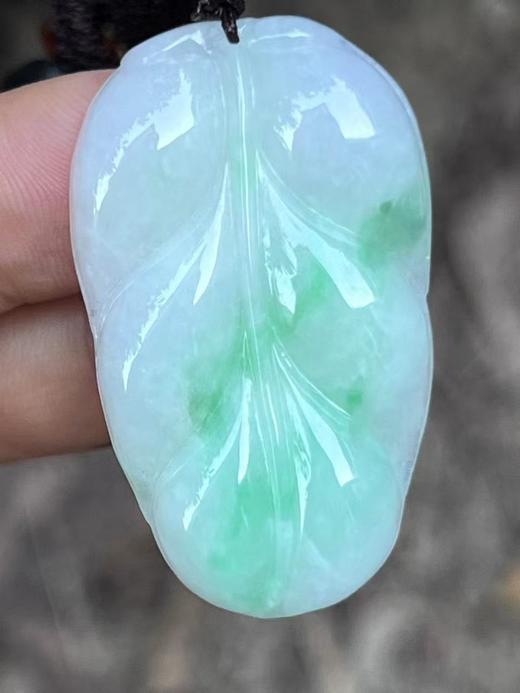 【云意轩翡翠】编号：9423 白底青金枝玉叶 天然翡翠 附证书 商品图0