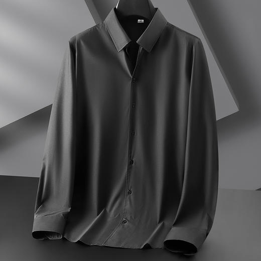 【竹纤维】【DDP】大依优型大码意式领长袖衬衫加肥加大码休闲商务上衣衬衣胖子男士 商品图4