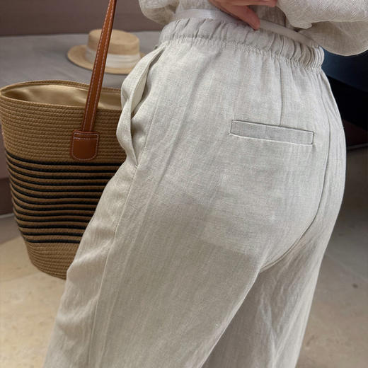 【预售7天】良木礼亚麻休闲裤（8126） 商品图1