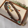 长款檀木斜挎多用链菩提念珠复古项链百搭旗袍配饰 商品缩略图6