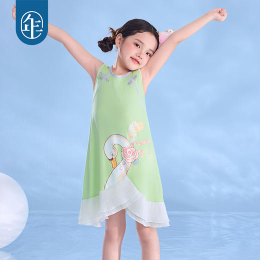 年衣2025夏季新款中式甜美居家内衣无袖背心裙天鹅舞会家居服 商品图3