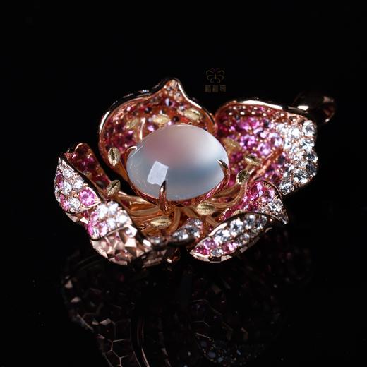 【荷韵】白蛋翡翠戒吊坠两用JZ12501026 商品图6