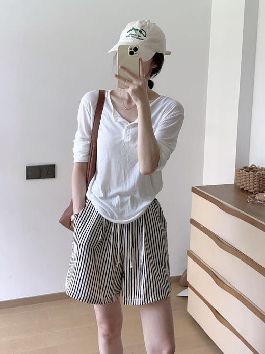 【慵懒肌理山本短裤】8色可选!夏日小清新色系，休闲慵懒风拿捏! 锦纶面料，微皱肌理，做工不输大牌 亲肤舒适，轻薄透气，三伏天不闷热 商品图3