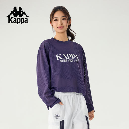 Kappa卡帕背靠背情侣2025新款夏季运动长袖t恤垂感排汗卫衣套头衫KPCJBTC97 商品图2