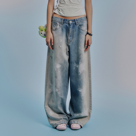 GOODBAI GOODEES梦幻星星印花阔腿长裤