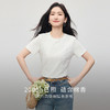 熙世界蕾丝花边拼接白色T恤女设计感圆领棉体恤上衣2025夏季新款 商品缩略图1
