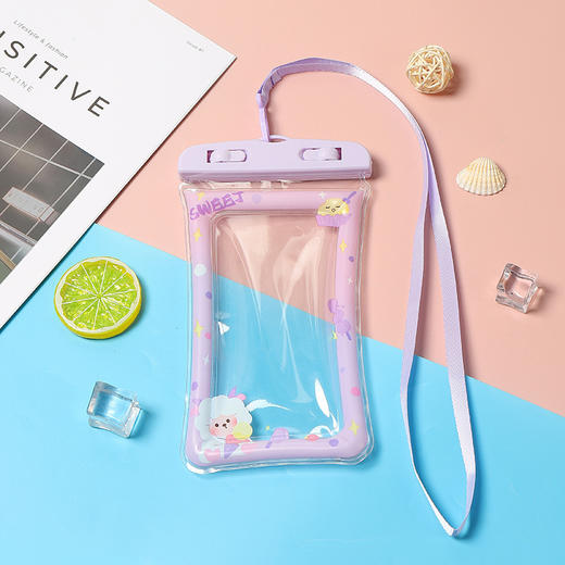 【玩水伴侣！手机防水袋】卡通气囊手机防水袋保护套漂流游泳防水套触屏漂浮手机 商品图7