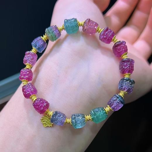 7mm-8mm单圈醒狮西瓜碧玺手链 商品图4