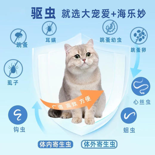 大宠爱猫咪驱虫药海乐妙体内外一体驱虫滴剂宠物成猫幼猫进口驱虫套餐 商品图2