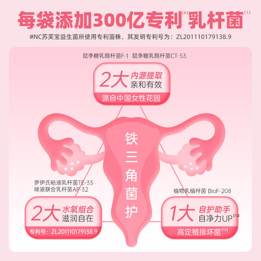 买3送1 NC苏芙宝益生菌固体饮料 女性专属 呵护小花园  A-5895（效期28-1） 商品图4