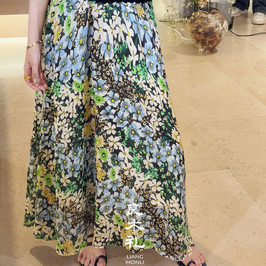 【部分现货】良木礼苎麻花朵半裙（9011） 商品图1