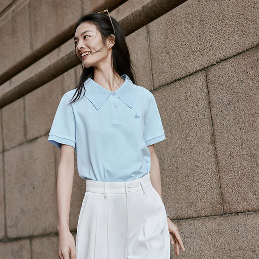【凉感T恤】纳维凯尔Navigare意大利小帆船 春夏简约百搭运动透气女士polo衫 2125524211 商品图0