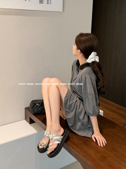 新品漆皮女拖鞋962B52567（W） 商品图5