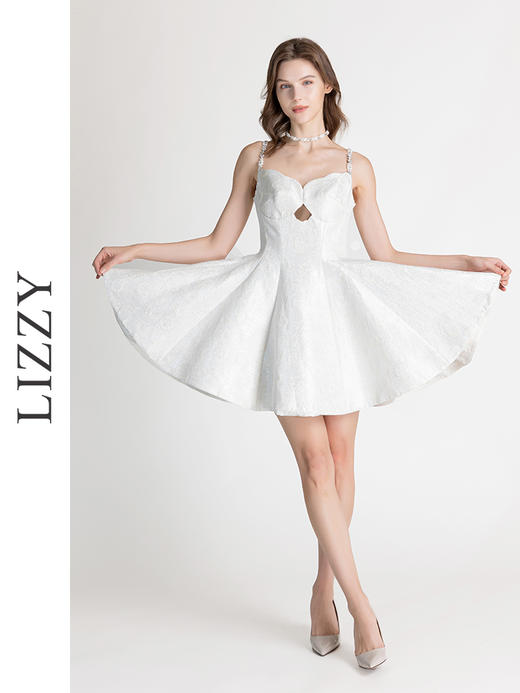 LIZZY时尚洋气高级感轻奢风公主裙重工吊带A摆礼服连衣裙8080 商品图1