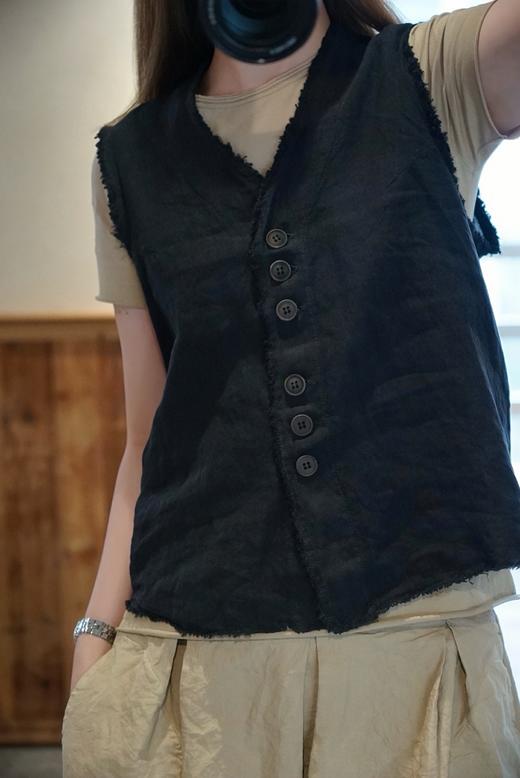 AEQUAMENTE 自然碎边马夹 商品图0