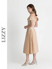 LIZZY法式赫本风露肩气质轻奢飞袖百褶大裙摆礼服宴会连衣裙8054 商品缩略图3