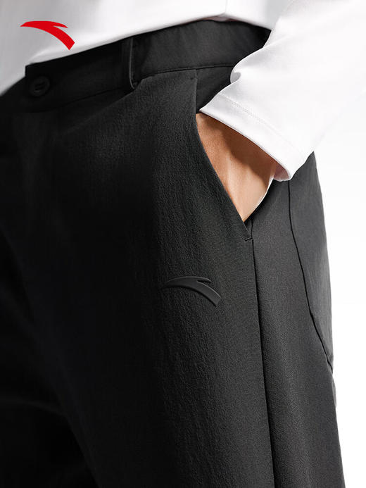 安踏（ANTA）精英系列丨商务通勤休闲西裤男士新款直筒黑色长裤152517518 基础黑-2 商品图3