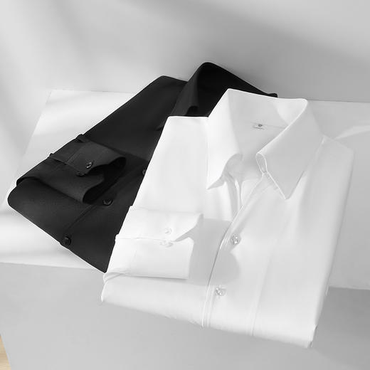 【竹纤维】【DDP】大依优型大码意式领长袖衬衫加肥加大码休闲商务上衣衬衣胖子男士 商品图1
