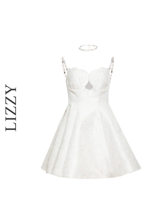 LIZZY时尚洋气高级感轻奢风公主裙重工吊带A摆礼服连衣裙8080 商品图4