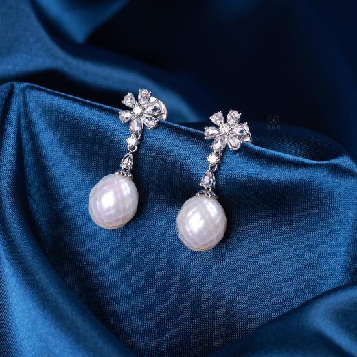 【乐见花开】刻面珍珠耳坠ZZ12503051 商品图1