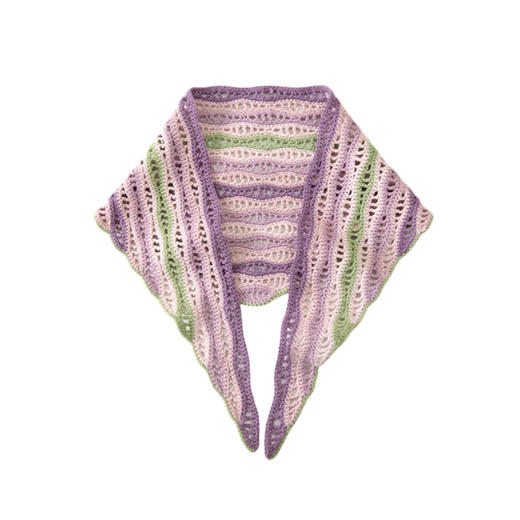 苏苏姐家紫藤花开三角巾手工DIY编织钩针棉麻披肩毛线团材料包 商品图5