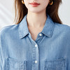 馥迦天丝复古短袖牛仔衬衫 商品缩略图6