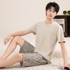 自然醒染夏家居服男睡衣100纯棉套装短袖短裤大码夏薄款四季通用高级感家居服QH 商品缩略图9