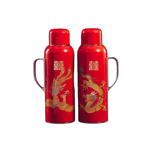学古龙凤呈祥 · 传家壶 复古婚庆热水壶暖壶热水瓶1.6L对壶结婚送礼 商品图0