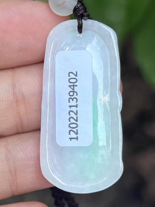 【云意轩翡翠】编号：9402 白底青翡翠竹节  天然翡翠 附证书 商品图3