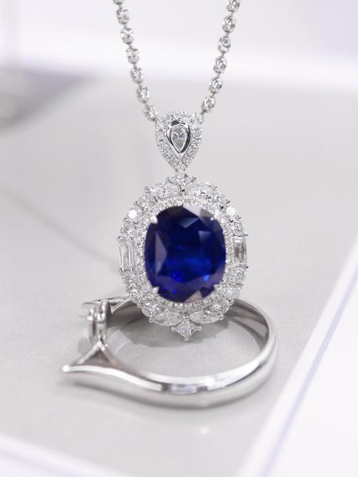5.3ct刻面蓝宝石戒指吊坠 商品图3