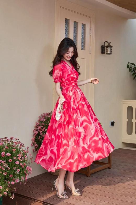 SUMMER & SAGE 花卉晕染仙气连衣裙 18254 商品图0