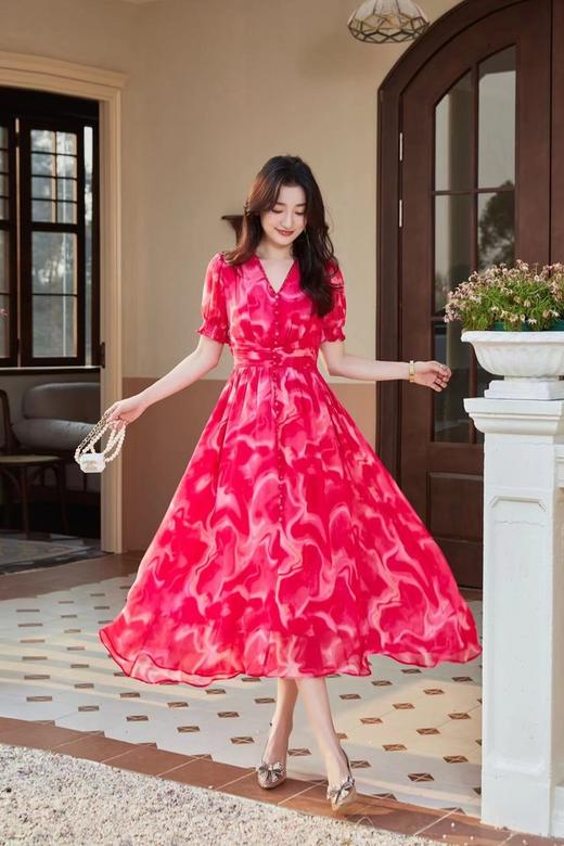 SUMMER & SAGE 花卉晕染仙气连衣裙 18254 商品图2