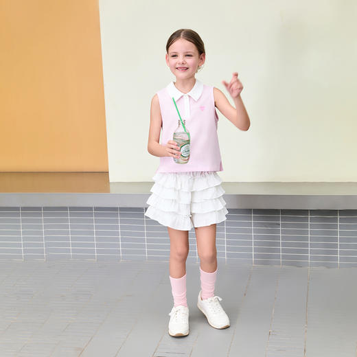 【凉感快干】马克珍妮女童多彩夏日polo衫背心儿童夏装新款550797 商品图1