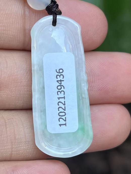 【云意轩翡翠】编号：9436 白底青翡翠竹节  天然翡翠 附证书 商品图3