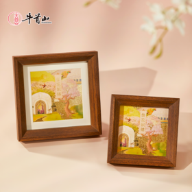 牛首山文创春牛首迷你磁吸金箔画国潮男女款新中式首饰礼物