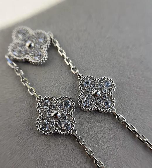 【深度定制】zp开版 梵克雅宝VCA镭射五花手链 白金清冷感无敌！ 很显高级 闪闪的很灵动✨  五花玄学保佑我，㊗️大家都有好运啦～ 商品图5