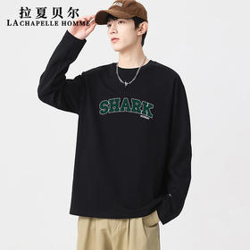 【清仓到手2件】La Chapelle Homme 秋季纯棉长袖百搭潮户外休闲运动长袖打底衫体恤男青少年男式t恤4134564
