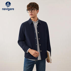 [易打理]纳维凯尔Navigare意大利小帆船休闲翻领夹克男春季休闲衬衫外套薄1311003515