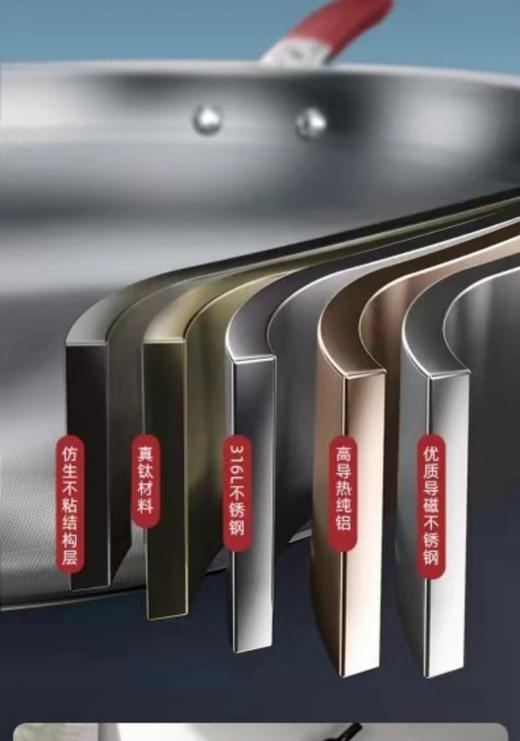 旗舰店484开团398康巴赫真钛0涂层三代不粘炒锅复合材质一体成型导热快速不挑炉灶基地直邮 商品图2