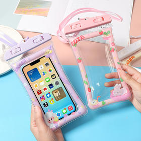 【玩水伴侣！手机防水袋】卡通气囊手机防水袋保护套漂流游泳防水套触屏漂浮手机
