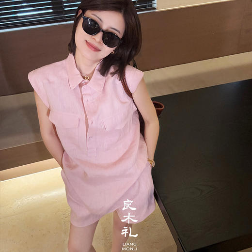 【部分现货】良木礼夏季亚麻套装（tz0449986） 商品图1