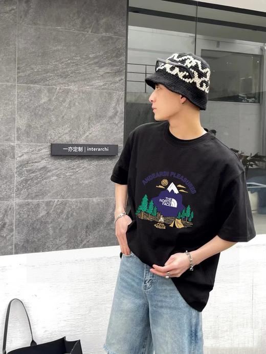 T*F北缅联名款专柜同步露营户外风景情侣款男女同款印花短袖 商品图0