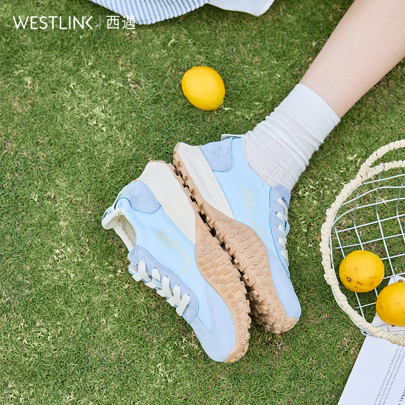 【限时秒杀】西遇芭蕾德训鞋女新款秋季超火美式复古厚底休闲运动鞋阿甘鞋V2347250