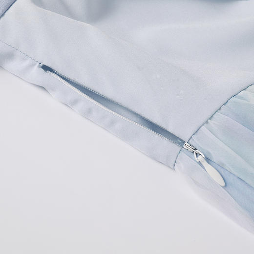 奢姿大码女装2025夏季减龄镂空圆领连衣裙胖妹妹假两件拼接裙子9952890540 商品图3