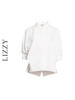 LIZZY简约通勤小立领前短后长式开叉显瘦衬衫气质休闲上衣8047 商品缩略图9
