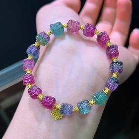 7mm-8mm单圈醒狮西瓜碧玺手链