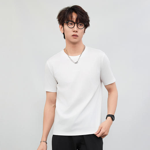 【120支系列】HX 夏季圆领短袖T恤匹马棉S102522725101/02 商品图1